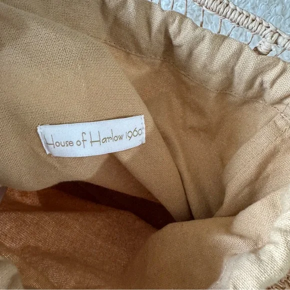 House of Harlow Sunny Days Woven Purse Liner Removable Crossbody Strap NEW - Picture 12 of 14